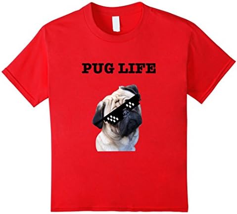 Pug Life T shirt - Kids 12 - Red