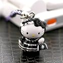 Hello Kitty Phone Charm: Goth Lolita Limited Edition Black / Silver / Purple
