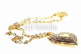 Wallmonkeys Peel and Stick Wall Decals - Gold Locket - 24