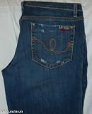 Blue Cult Jeans Sacred Blue Embroidered Low Rise Slight Flair