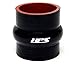 HPS HTSHC-250-BLK Silicone High Temperature 4-ply Reinforced Straight Hump Coupler Hose, 85 PSI Maximum Pressure, 3