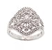 1/2cttw Diamond 10K White Gold Heart Cocktail Ring