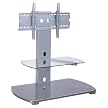 Universal Plasma TV Stand - Matte Silver
