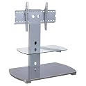 Universal Plasma TV Stand - Matte Silver