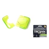 Trojan EXTENDED PLEASURE Latex Condoms Lubricated 36 ea and Condom Compact Glow In The Dark Safe Sex Kit