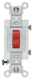 Leviton 1221-SR 20-Amp, 120/277-Volt, Toggle Single-Pole AC Quiet Switch, Heavy Duty Spec Grade, Gro