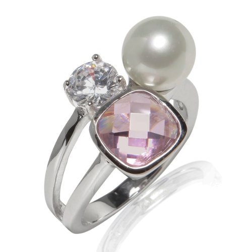 Rafaela Donata Damen-Ring Argento Classico 925 Sterlingsilber S&uuml;&szlig;wasser-Zuchtperle Wei&szlig; Zi Preisvergleich