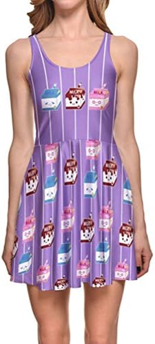 TRENDY STYLISH Women Kawaii Pastel Soft Clothing Harajuku Cute Skater Dress