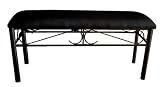 Black Metal Bench with PVC Cover