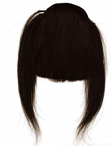 High Quality Clip In/on Front Hair Bang Fringe Human Hair Extensions 40g (02 Dark Brown)