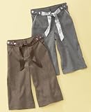 BCX Little Girl Cropped Pants With Jeweled Belt