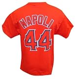 Mike Napoli Los Angeles Angels of Angels of Anaheim Jersey Name and Number Red T-shirt