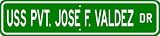 USS PVT JOSE F VALDEZ AG 169 Street Sign - Navy