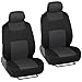 BDK Classics - Black & Charcoal Gray Mesh Cloth Seat Covers - Split Option Bench - Full Set