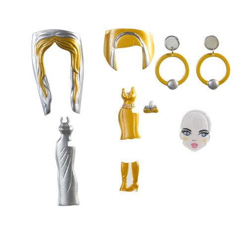 Childrens Toyshop  Toys : Barbie Girls Glam Gowns Pack - Gold and Silver
