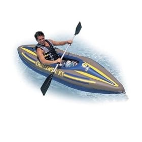 Intex Challenger Kayak Inflatable Adjustable Seat Hard Plastic Skegs Kit K1 One Person Swift Recreational New