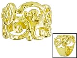 SWIRL DESIGN 18KT OVER STERLING SILVER FASHION RING