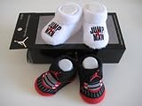 Best Price Nike Jordan Booties Infant New Born Baby Girl Boy 0-6 Months Black/Red and White with 