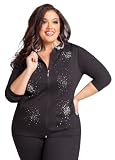 Ashley Stewart Womens Rhinestone Embellished Active Zip Up Hooded Jacket 41A%2BW7v5OCL. SL160 Ashley Stewart Womens Rhinestone Embellished Active Zip Up Hooded Jacket