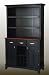 Wine Rack Buffet with Open Hutch - Black/ Cherry Image