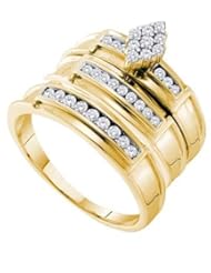 0.51CTW DIAMOND LADIES CLUSTER TRIO SET