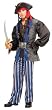 Captain Black Jack Pirate Costume - Adult Std.