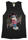Mickey Mouse 80s Disney Vintage Style Junk Food Juniors Babydoll Tank Top