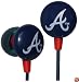 iHip MLF10169ATL MLB Atlanta Braves Printed Ear Buds, Blue/Red
