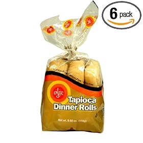 Ener-G Foods Tapioca Dinner Rolls, 9.88-Ounce Packages (Pack of 6)