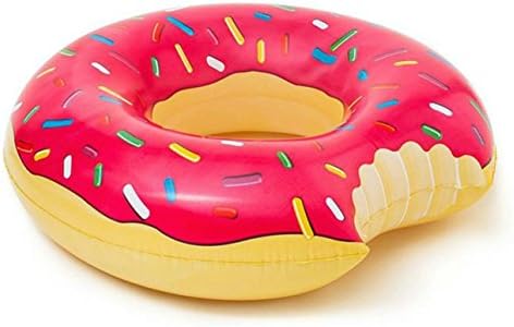 Jumbo Pink Frosted Inflatable Sprinkle Donut Pool Float
