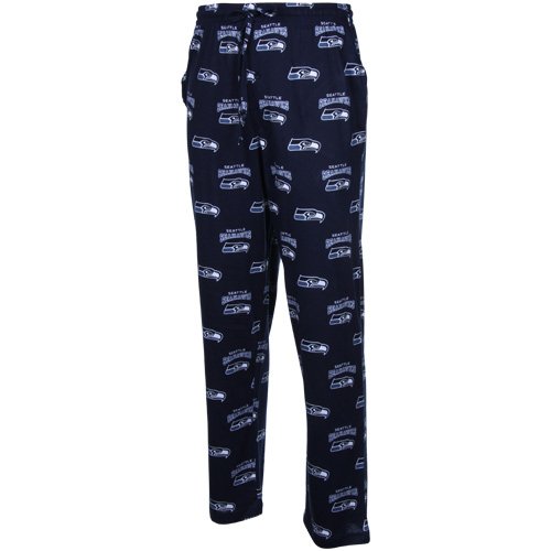 NFL Men's Seattle Seahawks Supreme Knit Pants (Navy, Small)