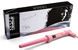 Royale Pink 25-18mm Grande (1″ – 3/4″) Tourmaline Ceramic Ionic Wand / Rod Curling Iron + Glove