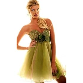 Buy #125 SEQUIN BODICE GREEN LAYERS BALL GOWN DRESS by Cinderella