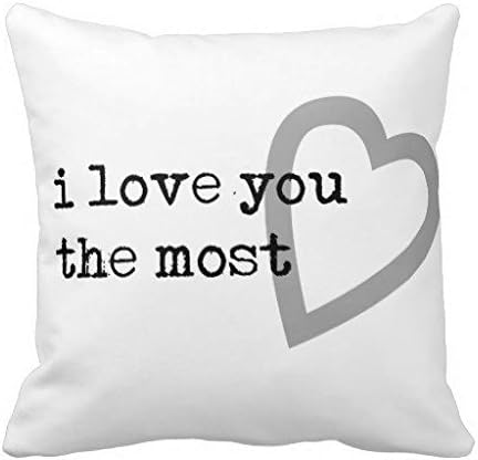 I Love You The Most Cute Heart Pillow Case