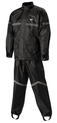 Great Deal! Nelson-Rigg Stormrider Rain Suit (Black/Black, Large)