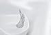 EAR VINES Cubic Zirconia Wings Ear Wrap Cuff Stud Earrings Silver Tone