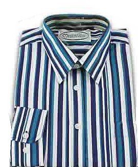 Herren Langarm-Hemd im modischem Streifen Design 