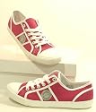 Damen Textil Sneaker pink / wei&szlig;