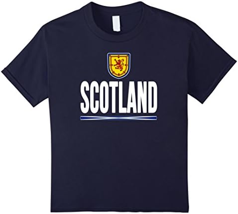 Kids SCOTLAND T-shirt 2016 Scottish Tee Scots Flag Men Women Kids 8 Navy