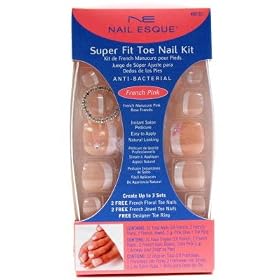 Nail Esque Super Fit Toe Nail Kit French Pink 32's