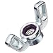 Zinc Alloy Lock Nut, Zinc Plated Finish, Right Hand Threads, Nylon Insert, Class 2B #8-32 Threads (Pack of 25)