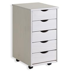Rollcontainer, Kiefer massiv, wei�
