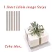 Shimmer Ribbons SILVER 6 Strips of Edible Cake Art Persona Made of Sugar - Simple to use