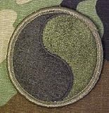 29th Infantry Division OD/Black Subdued Patch