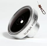 185° Super Fish-Eye Lens Magnetic Mount for iPhone 4 4S iPhone 3G 3GS ipad 2 i9100 HTC DC112 + One Cool Skull Key Chain Charm Strap At Random Color