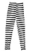 Simplicity Women's Black & White Striped / Looped Slim-Fit Tight Leggings