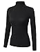 DRESSIS Women's Long Sleeve Turtle Neck Ribbed Thermal Sweater Top