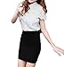 Encounter Stretch Simple Cotton Blend Mini Skirt Minijoup Basic Plain Skirt Black