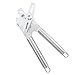 Migana Stainless Steel Multifunctional Tin & Can Opener - Manual Kitchen Tool with Attached Bottle Cap Opener and Soda Tab Lifter, Premium Quality, Silver
