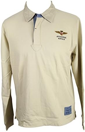 Marina Militare Mens Long Sleeve Casual Shirt Size XL US Regular - Beige Cotton